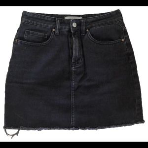 PacSun Black Denim High Waisted Skirt